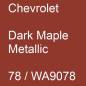 Preview: Chevrolet, Dark Maple Metallic, 78 / WA9078.